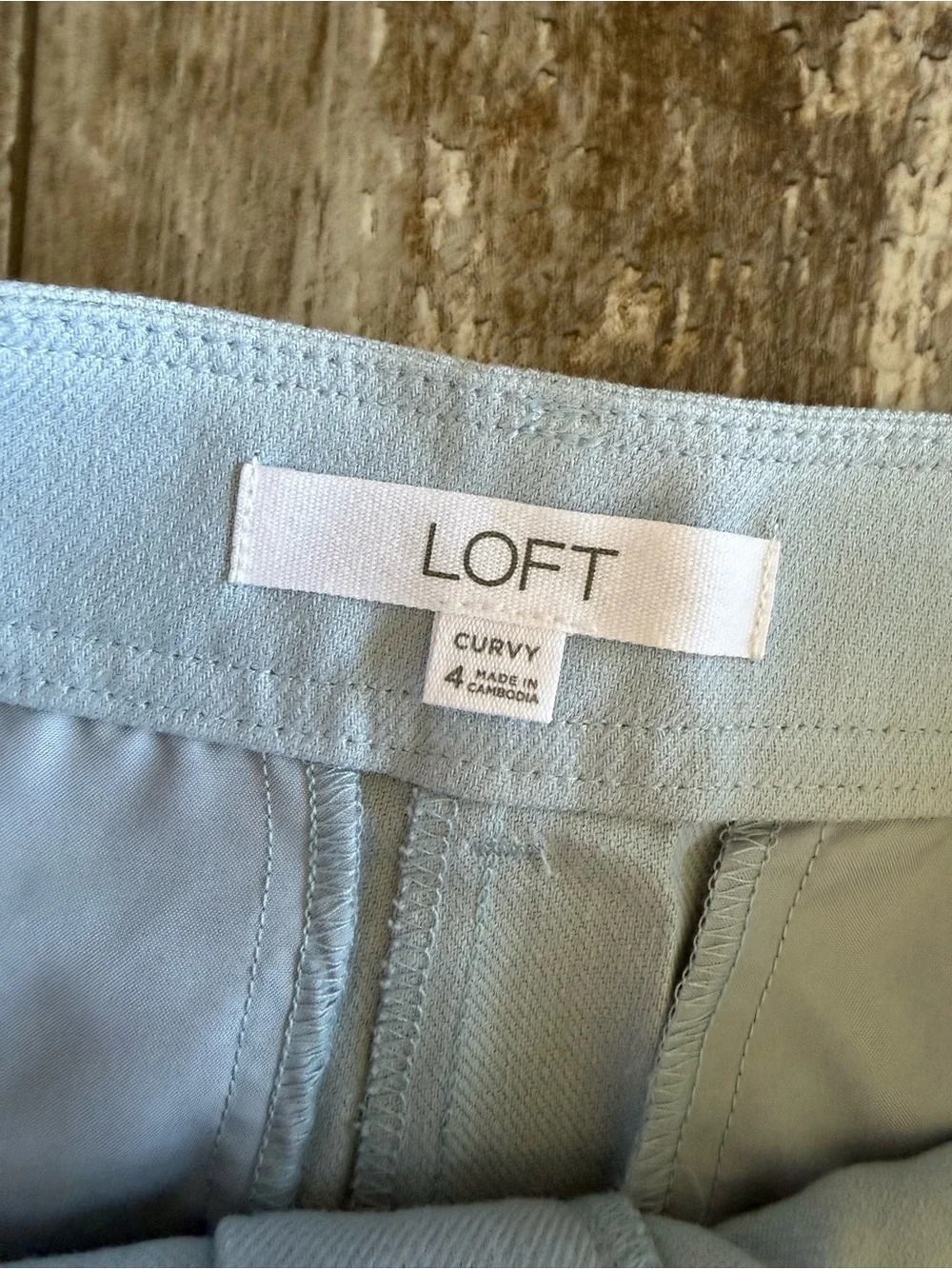 2 for $20 sale: Loft linen blend high rise curvy light blue shorts - 4